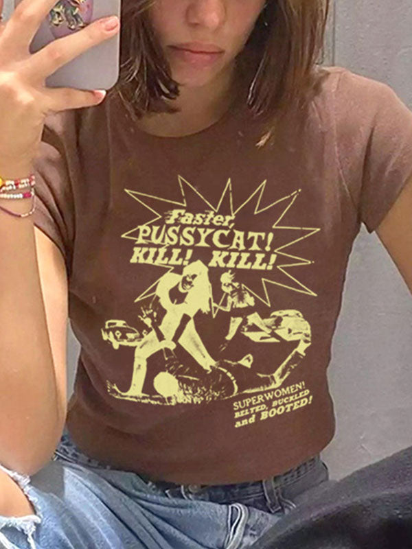 Band Graphic Crop Top