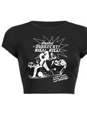 Band Graphic Crop Top