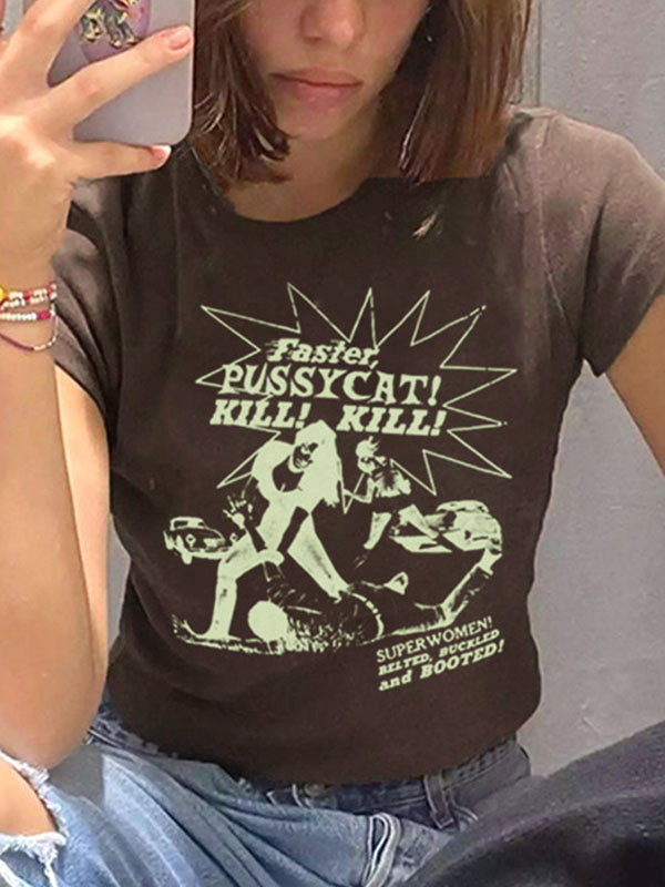 Band Graphic Crop Top