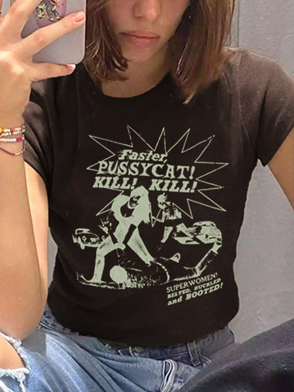 Band Graphic Crop Top