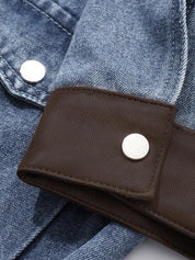 Oversized Denim Jean Jacket with Pockets