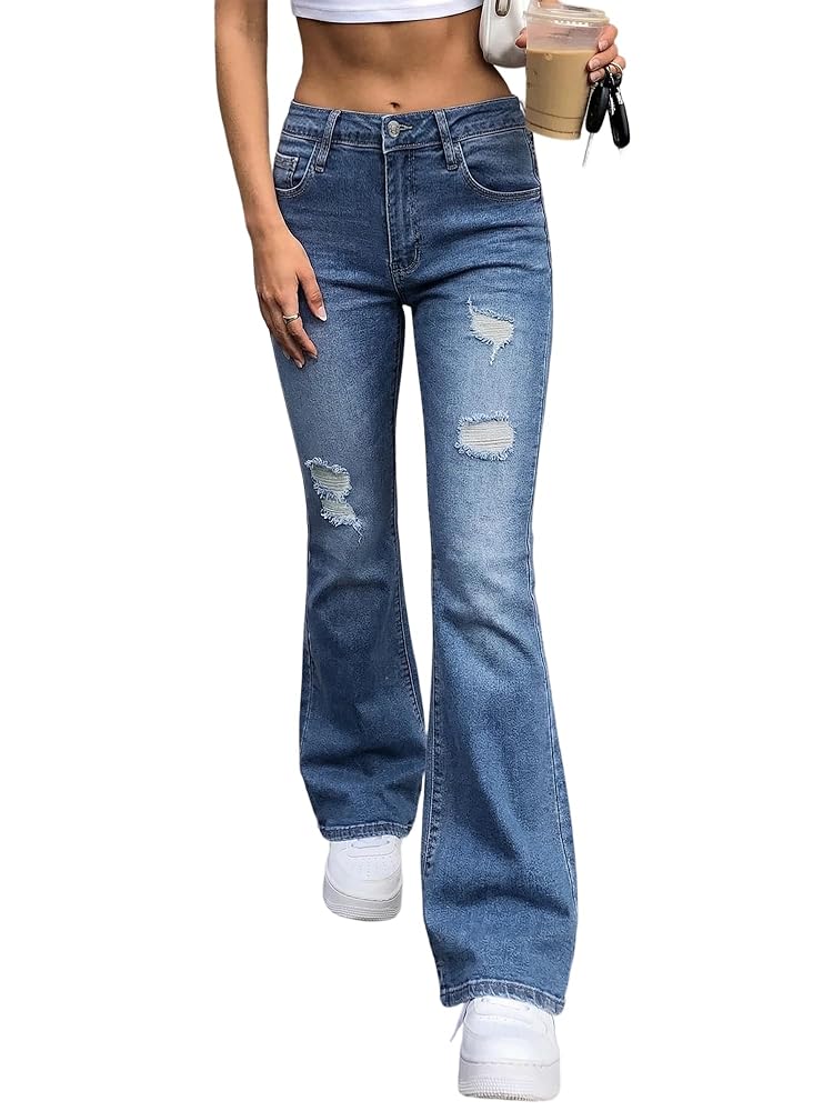 High Waist Stretch Bootcut Denim Pant