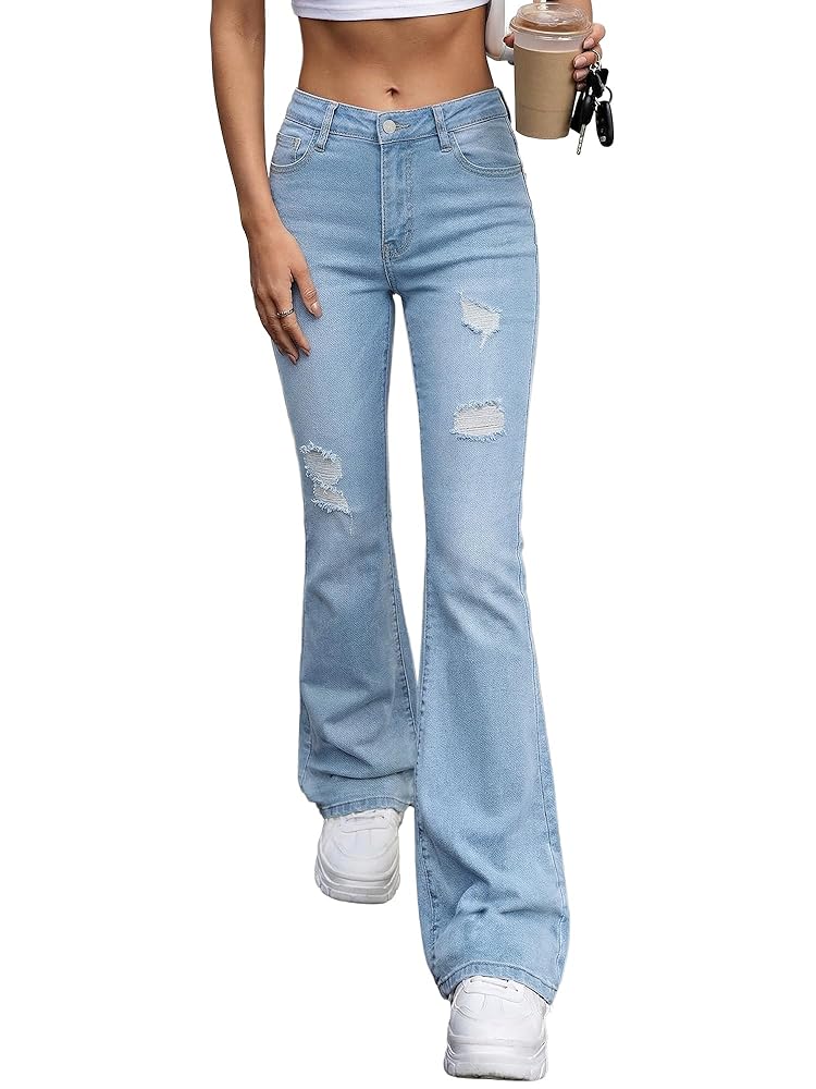 High Waist Stretch Bootcut Denim Pant