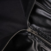 Lapel Leather Patchwork Jacket
