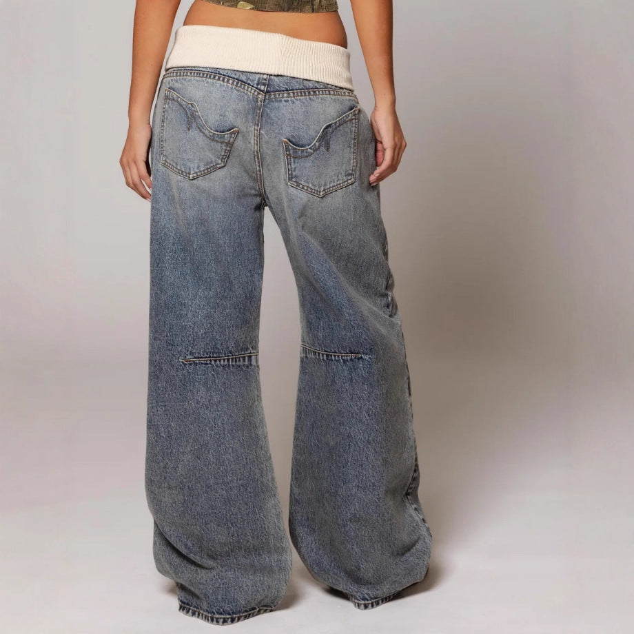 Retro Street Distressed Boyfriend Jeans