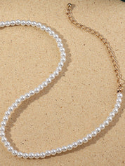 Faux Pearl Decor Necklace