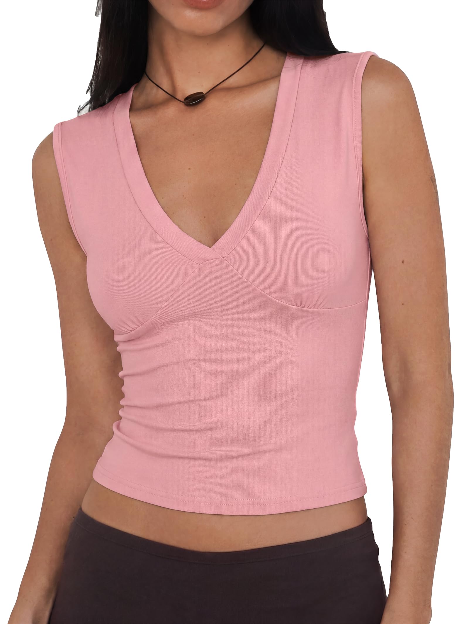 Women Deep V Neck Tops