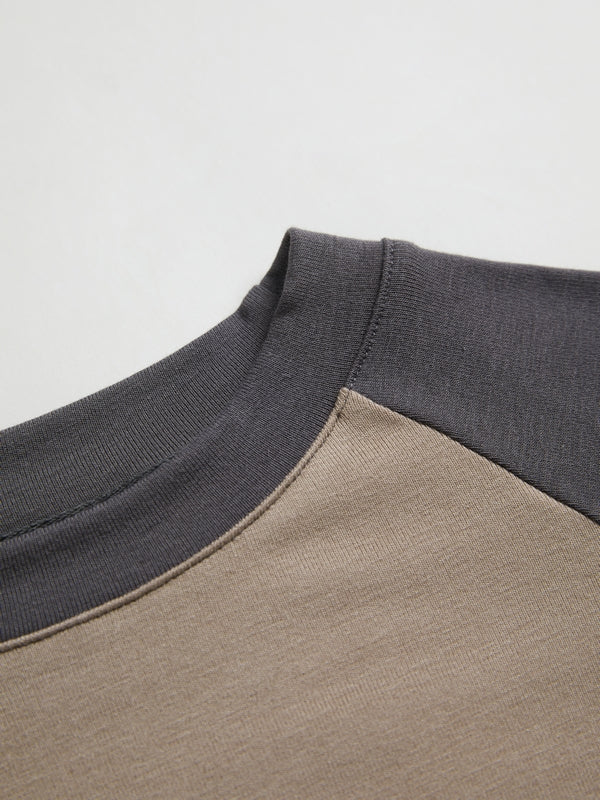 Raglan Sleeve Rib Crop Top