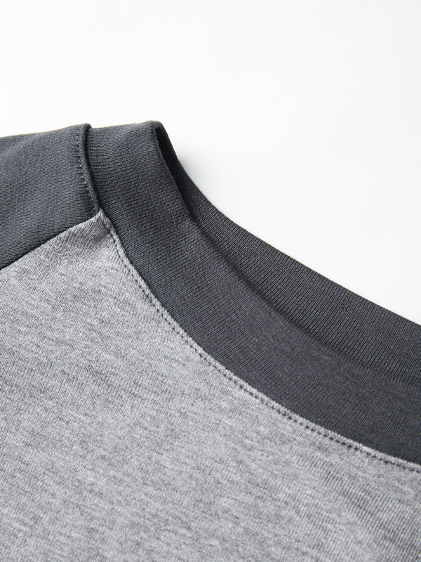 Raglan Sleeve Rib Crop Top