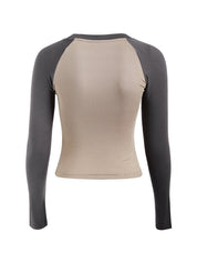 Raglan Sleeve Rib Crop Top