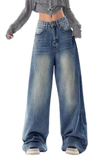 Vintage Oversized High Waisted Baggy Wide Leg Denim Pants