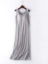 Plus Size Long Modal Dress Built-in Bra