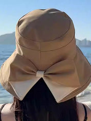 Women's Bow-Tie Wide-Brimmed Sun Hat