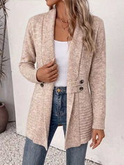 Women's Casual Double-Breasted Knit Cardigan