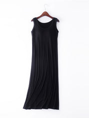 Plus Size Long Modal Dress Built-in Bra