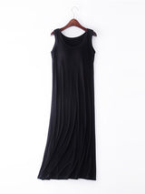 Plus Size Long Modal Dress Built-in Bra