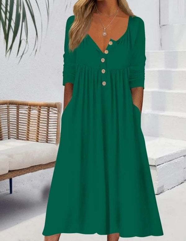 Waist-Cinching Dress With Heart Decoration