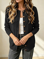 Women Knit Button Sweaters Cardigans with Pocket