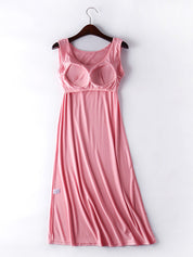 Plus Size Long Modal Dress Built-in Bra