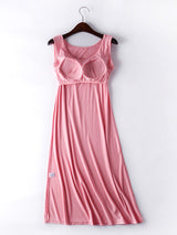 Plus Size Long Modal Dress Built-in Bra