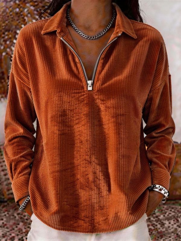 Women's Vintage Corduroy Long Sleeve Shirt