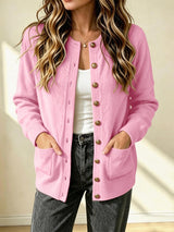 Women Knit Button Sweaters Cardigans with Pocket