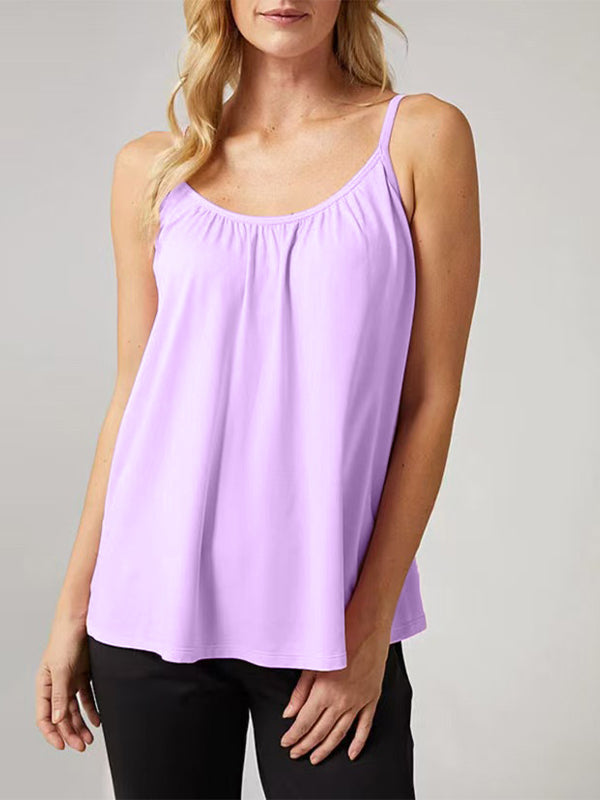 Built-in Bra Cool Flowy Cami Top