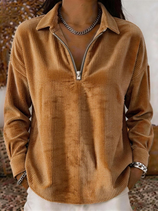 Women's Vintage Corduroy Long Sleeve Shirt