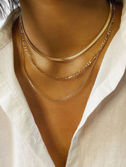3pcs Metal Link Chain Necklace