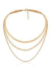 3pcs Metal Link Chain Necklace