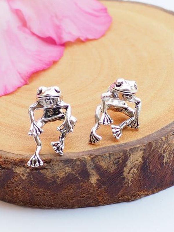 Frog Design Stud Earring