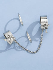 Heart Key Pendant Cuff Ring Set