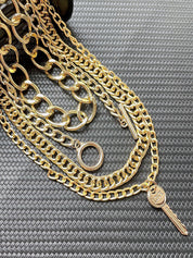4pcs Punk Link Chain Necklace
