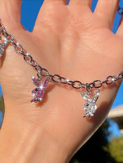 Rhinestone Rabbit Pendant Necklace