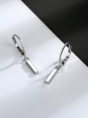 Silver Geometric Drop Earring