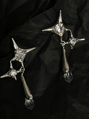 Rhinestone Decor Astral Drop Earring