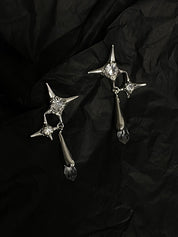 Rhinestone Decor Astral Drop Earring