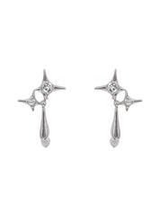 Rhinestone Decor Astral Drop Earring
