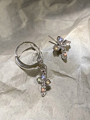 Rhinestone Cross Decor Earring