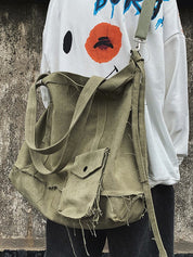 Raw Edge Large Crossbody Bag