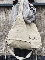 Raw Edge Large Crossbody Bag