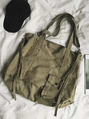 Raw Edge Large Crossbody Bag
