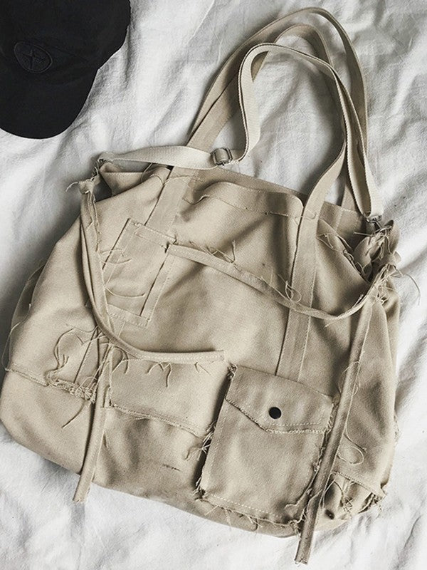 Raw Edge Large Crossbody Bag