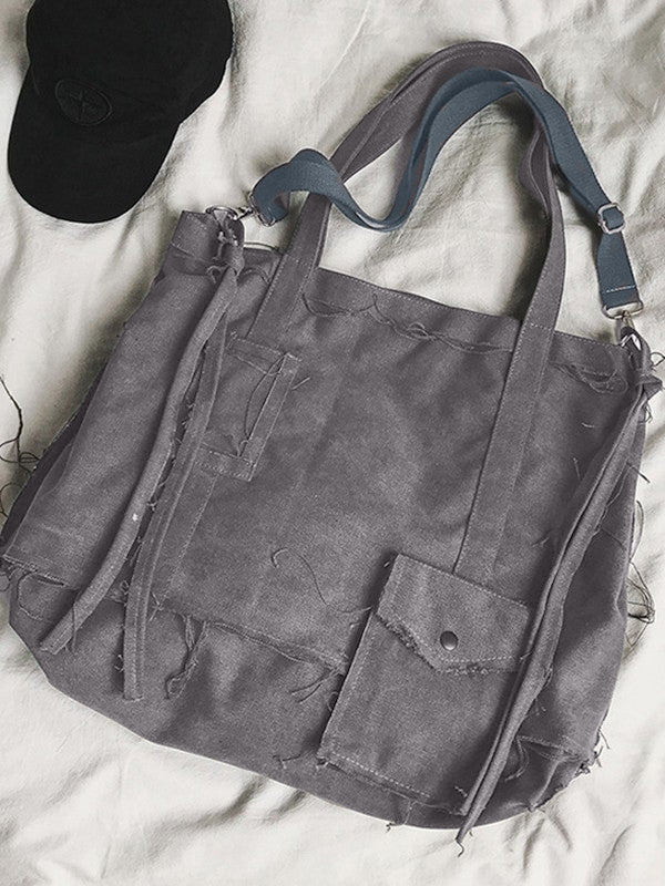 Raw Edge Large Crossbody Bag
