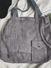 Raw Edge Large Crossbody Bag
