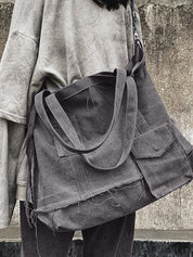 Raw Edge Large Crossbody Bag