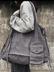 Raw Edge Large Crossbody Bag