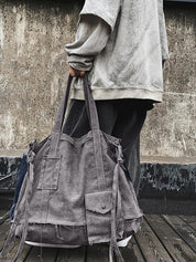 Raw Edge Large Crossbody Bag