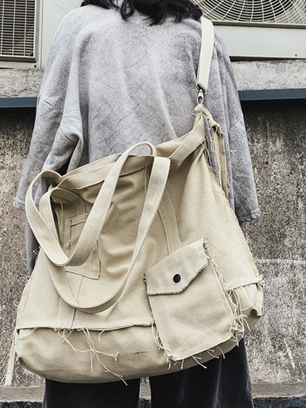 Raw Edge Large Crossbody Bag