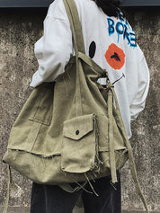 Raw Edge Large Crossbody Bag